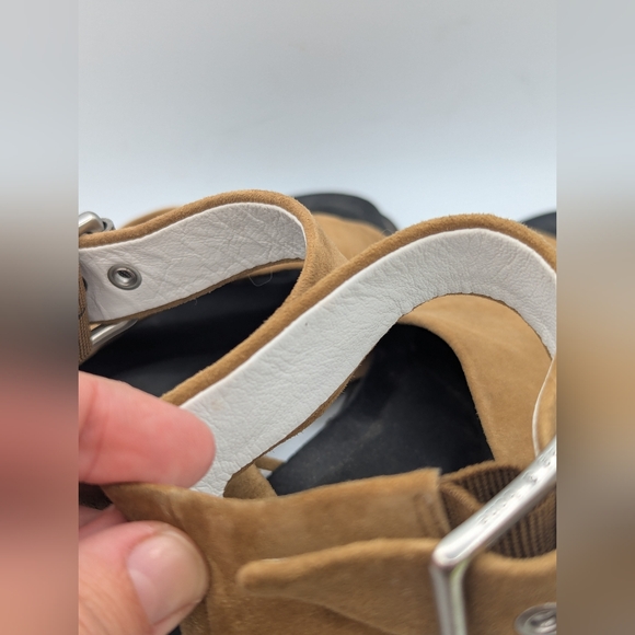 RAG & BONE SLAYTON SANDAL ANKLE ITALIAN LEATHER GOLDEN BROWN 38.5 - Picture 3 of 8